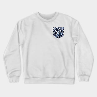 Pocket - WATERCOLOR PETAL STAINS INDIGO Crewneck Sweatshirt